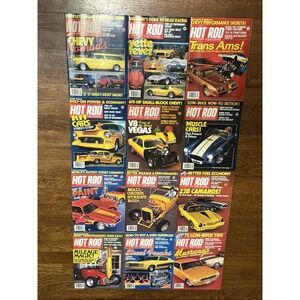 VINTAGE  lot of 12 HOT ROD magazines ~ 1980 FULL YEAR